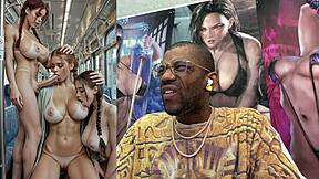 Mei big breast transgirl gets cock sucked on train
