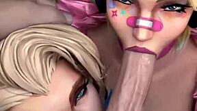 Jill's Cock-Hungry Cowgirl Vs Nina Williams' Slut Ride Compilation