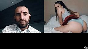 Dirty Stepdad Exploits Naive Big Ass Stepdaughter's Tattoos