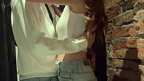 met club stranger fucked her hard in risky public toilet