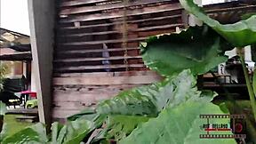 Ever spied on your sexy neighbor showering her juicy curves?