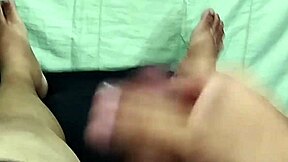 check my small foreskin dick cumming while gf masturbates her wet pussy