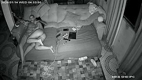 stepdaughter gropes stepdad's cock till hard then rides bareback!