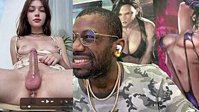 check out this filthy asian trans cumming hard cowgirl on cock