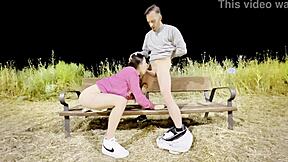 dirty teen fucks neighbor on street at night wanna watch?
