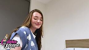oily brit teen's curvy handjob got me cumming so hard first time