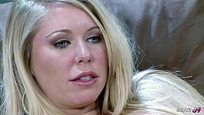 hey tall blonde beauty chats casting then whitezilla's long cock pounds her slim tits body