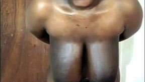 pregnant neighbor teases pussy and huge ass with toys