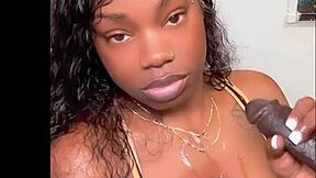 stepsis big black nipples get massive cumshot 😈💦