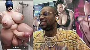Mei big breast transgirl gets cock sucked on train