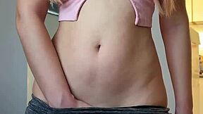 step sis strips teases toys her shaved pussy right in front of you MAISKII 😏