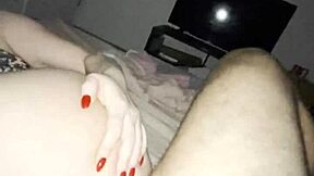 Blonde big tits mommy begs stepson to fuck her wet pussy hard in bed 🛏️🍆💦