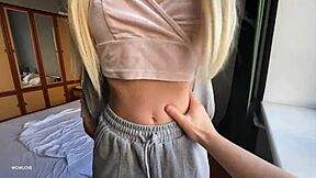 stepsis panties soaked helping bro quick cum while parents gone