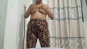 stepcousin massages big tits tight pussy fingering to squirting orgasm