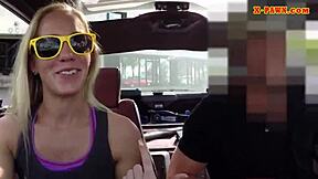 blonde bimbo gets banged hard by pawn shop dude pov