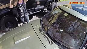 blonde bimbo gets banged hard by pawn shop dude pov