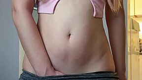 step sis strips teases toys her shaved pussy right in front of you MAISKII 😏