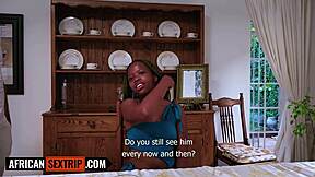 amateur black teen's petite ass bent over for deepthroat doggystyle interracial pounding