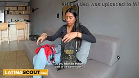 big booty latina climbs on top and bounces her fat ass on producer's bwc until he busts