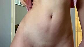 step sis strips teases toys her shaved pussy right in front of you MAISKII 😏