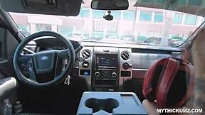 stella blows rides drivers cock after fresh tattoo ride