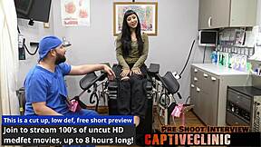 Selena Sativa endures intense tickling as a human guinea pig backstage