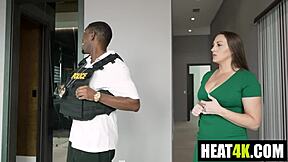 Melanie Hicks stars in Gotham greenhouse parody fuck with Jonathan Jordan.