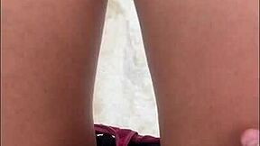 public hike trail fuck... blonde slut rides pov rough!