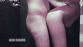 University classmate showers at my place, ready to fuck her in bathroom?