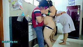 COUPLES BEND OVER for DOGGYSTYLE FUCKING and PUSSY LICKING in HOT KITCHEN 4SOME