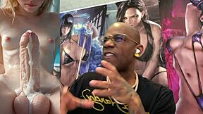 Trans Teen Sucks Christmas Cock Cums Hard on Herself