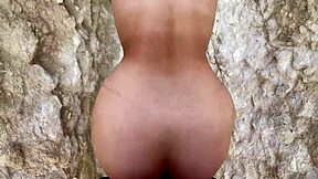 public hike trail fuck... blonde slut rides pov rough!