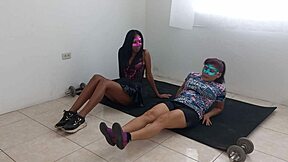 latin step sisters aerobics so sexy showin off sensual butts wet vaginas damn