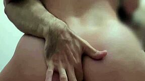 Petite homemade cutie rides cock bent over cums on ass?
