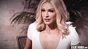 Hot BOSS Elle with BIG TITS gets SEDUCED by sexy blonde teen Emma Hix for lesbian play