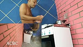 I bent Nicoli Fox over kitchen for anal. Doggystyle cum on ass.