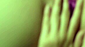 indo slut in purple satin lingerie spreads pussy and masturbates hard