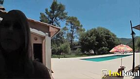 Blonde Babe Sherly Fucks Hard On Mallorca Shaved Pussy