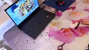 brunette teen in stockings rides cowgirl then bends for creampie after genshin fail pov