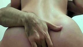 Petite homemade cutie rides cock bent over cums on ass?
