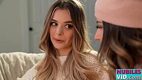 Stepsisters Chanel Camryn and Little Swap Cum After Doggystyle Creampie Ride