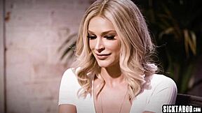 Hot BOSS Elle with BIG TITS gets SEDUCED by sexy blonde teen Emma Hix for lesbian play