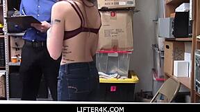 Kenzi Ryans trades pussy fuck for mall cop release home!