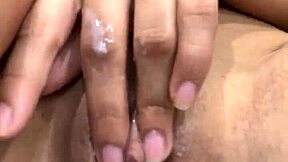 Amateur babe caresses pussy craving big cock badly