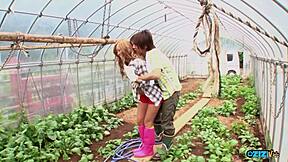 Greenhouse friend triggers wild orgasm