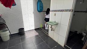 that pervy stepdad takes his innocent schoolgirl stepdaughter after class bending her over