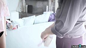 Perv Stepdad Punishes Petite Thief Stepsis Hard