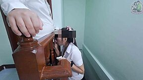 thai teen slut pov blowjob so sloppy you wanna creampie her mouth 4k?!