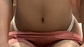 Amateur babe caresses pussy craving big cock badly