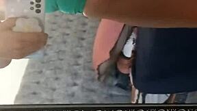 horny stepdaughter masturbates in mirror while stepdad spies on her moans